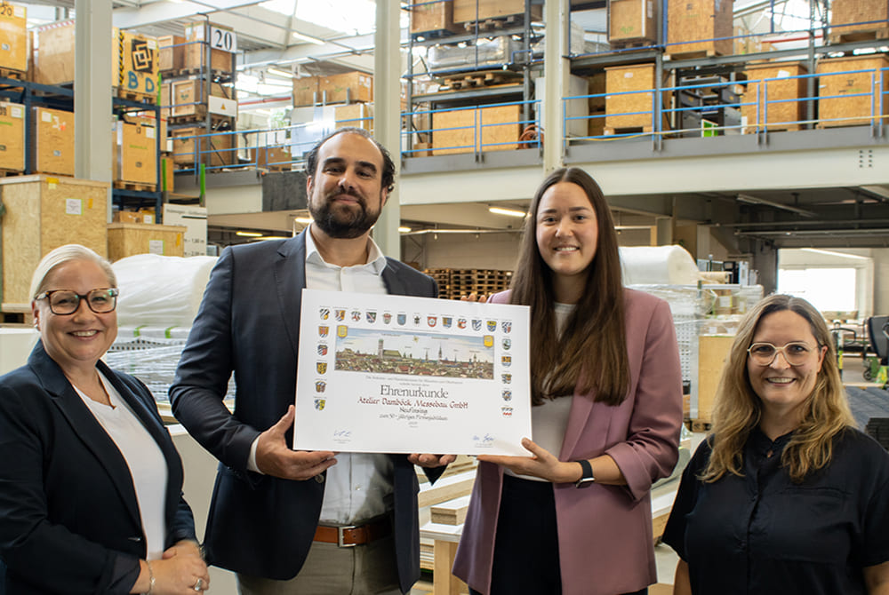 Ehrenurkunde zum Jubiläum